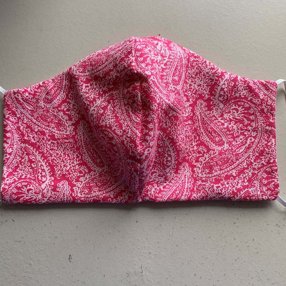 Pink Paisley Handmade Mask